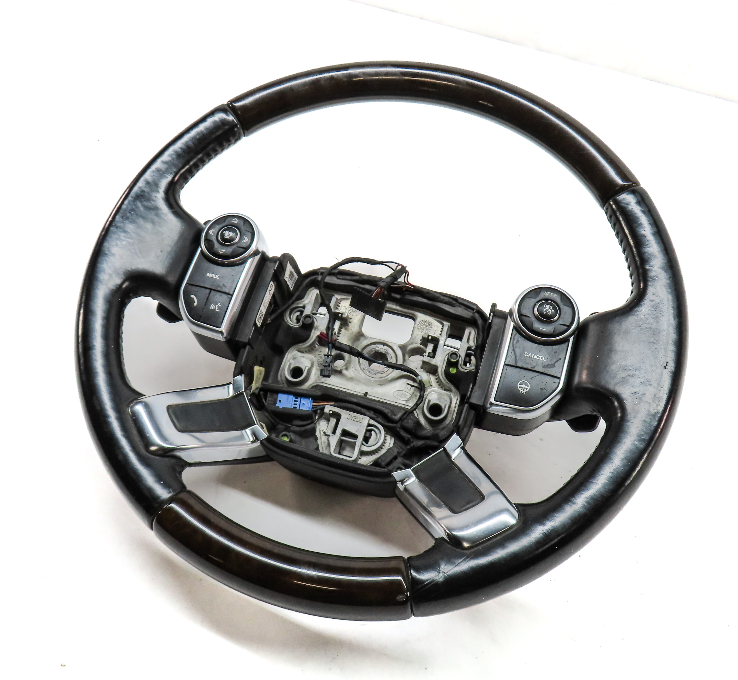 13-22 RANGE ROVER DISCOVERY HEATED STEERING WHEEL w/SWITCHES PADDLES (BLACK) — exact item pictured